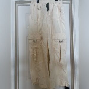 Wild Fable Off-White Wide Leg Cargo Pants